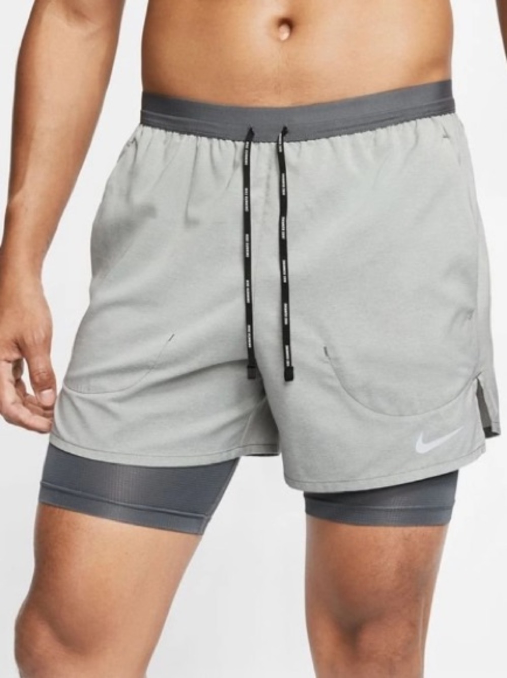Nike Dri-FIT Flex Stride Men's 7" 2-In-1 Running Shorts Gray size S